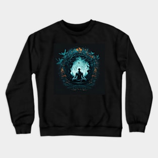 Meditating T-shirt | Mindfulness Design Crewneck Sweatshirt